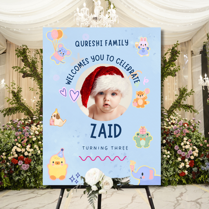 Birthday Welcome Banner - B20 | Chalkboard Banner | Easel Banner