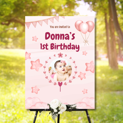 Birthday Welcome Banner - B19 | Chalkboard Banner | Easel Banner