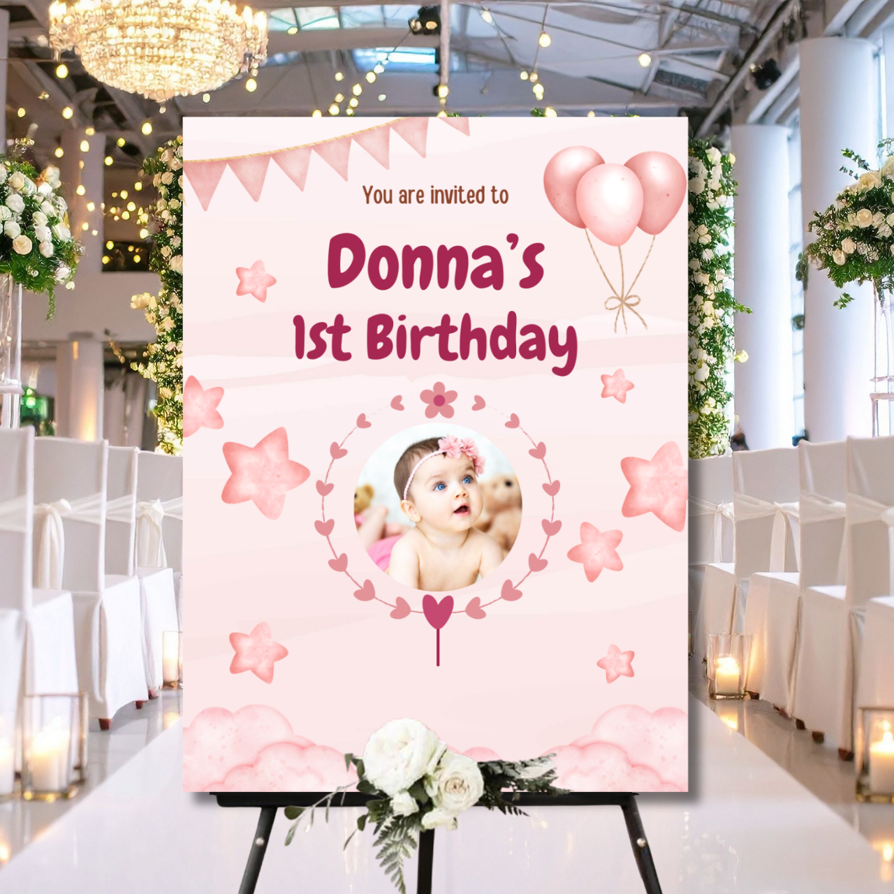 Birthday Welcome Banner - B19 | Chalkboard Banner | Easel Banner