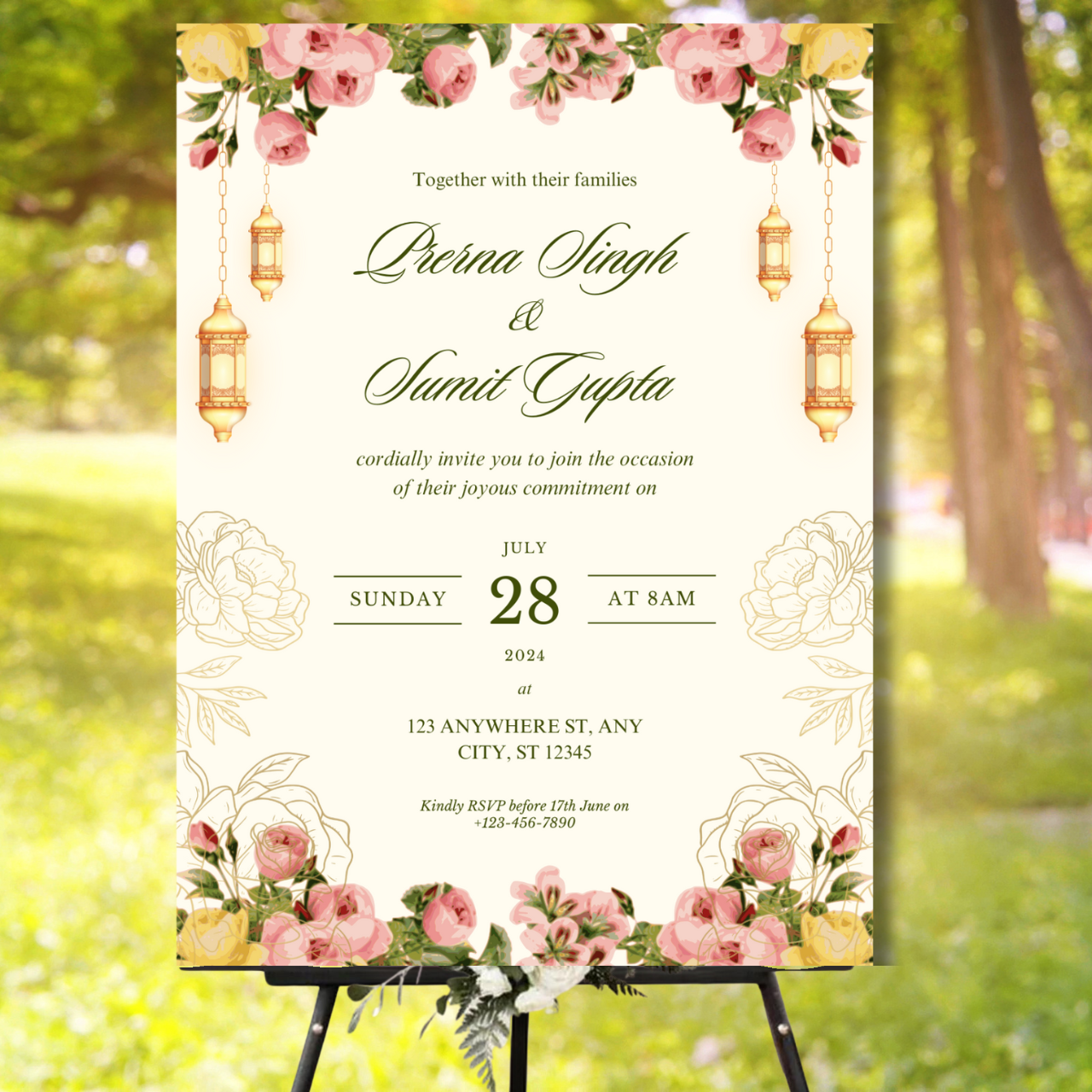 Wedding Welcome Banner - #03 | Chalkboard Banner | Easel Banner
