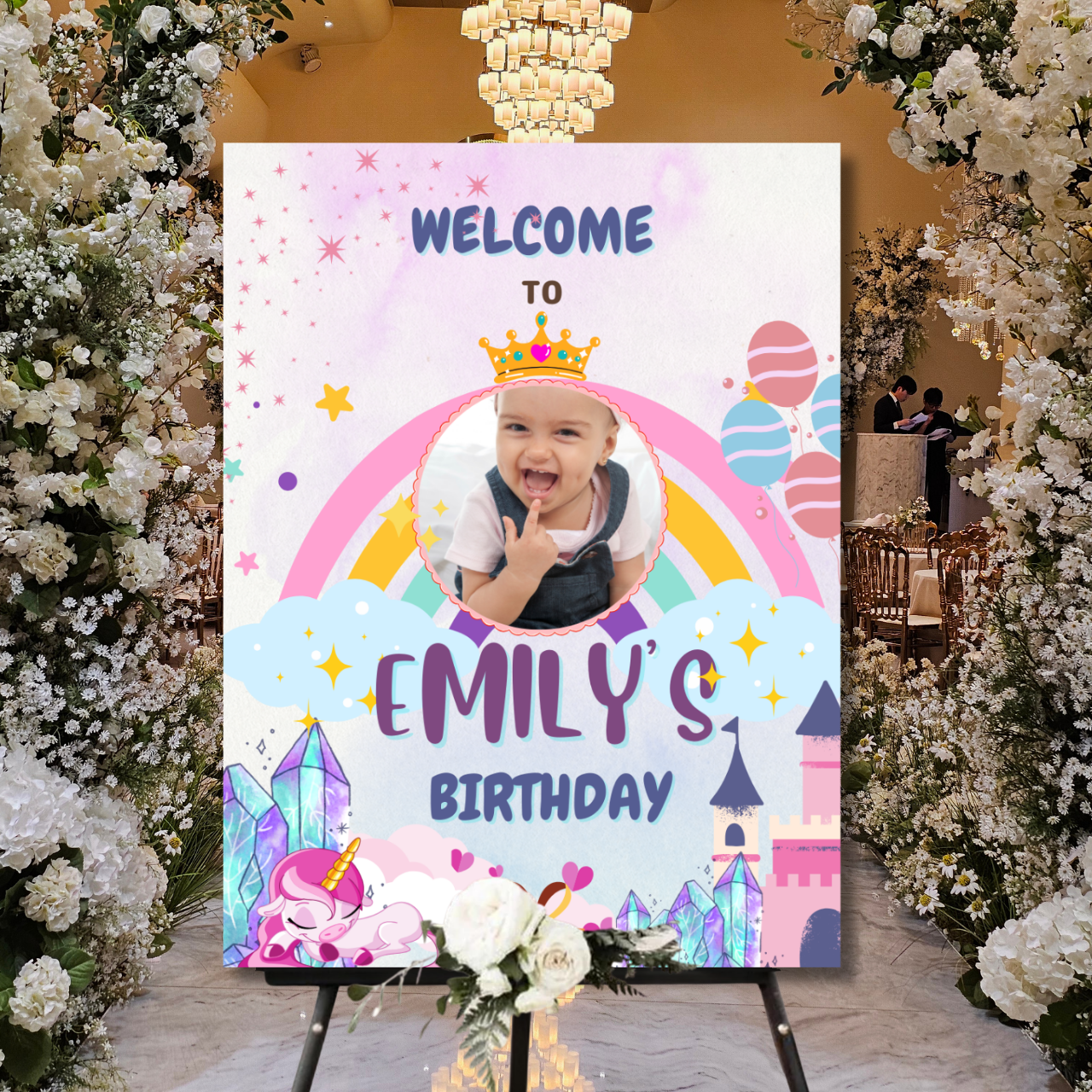 Birthday Welcome Banner - B18 | Chalkboard Banner | Easel Banner