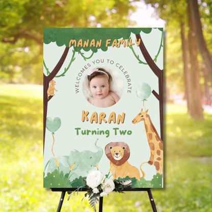 Birthday Welcome Banner - B17 | Chalkboard Banner | Easel Banner