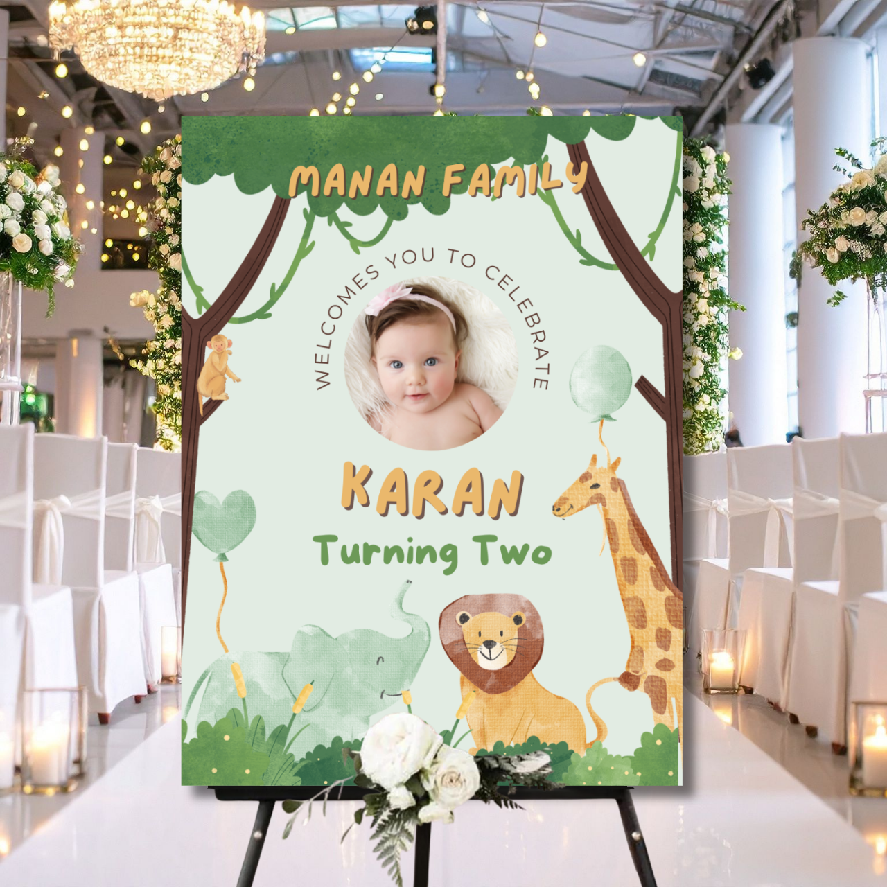 Birthday Welcome Banner - B17 | Chalkboard Banner | Easel Banner