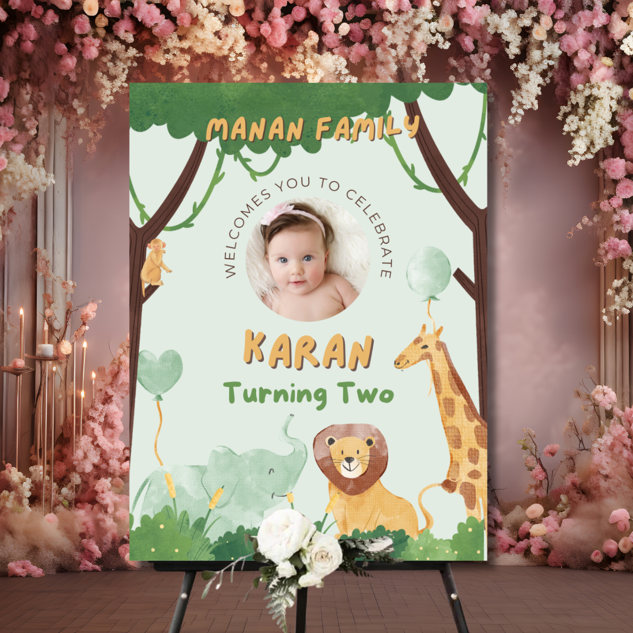 Birthday Welcome Banner - B17 | Chalkboard Banner | Easel Banner