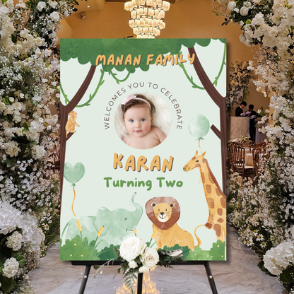 Birthday Welcome Banner - B17 | Chalkboard Banner | Easel Banner
