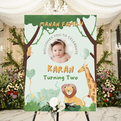 Birthday Welcome Banner - B17 | Chalkboard Banner | Easel Banner