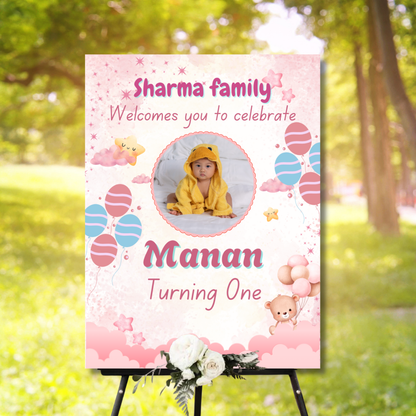 Birthday Welcome Banner - B16 | Chalkboard Banner | Easel Banner