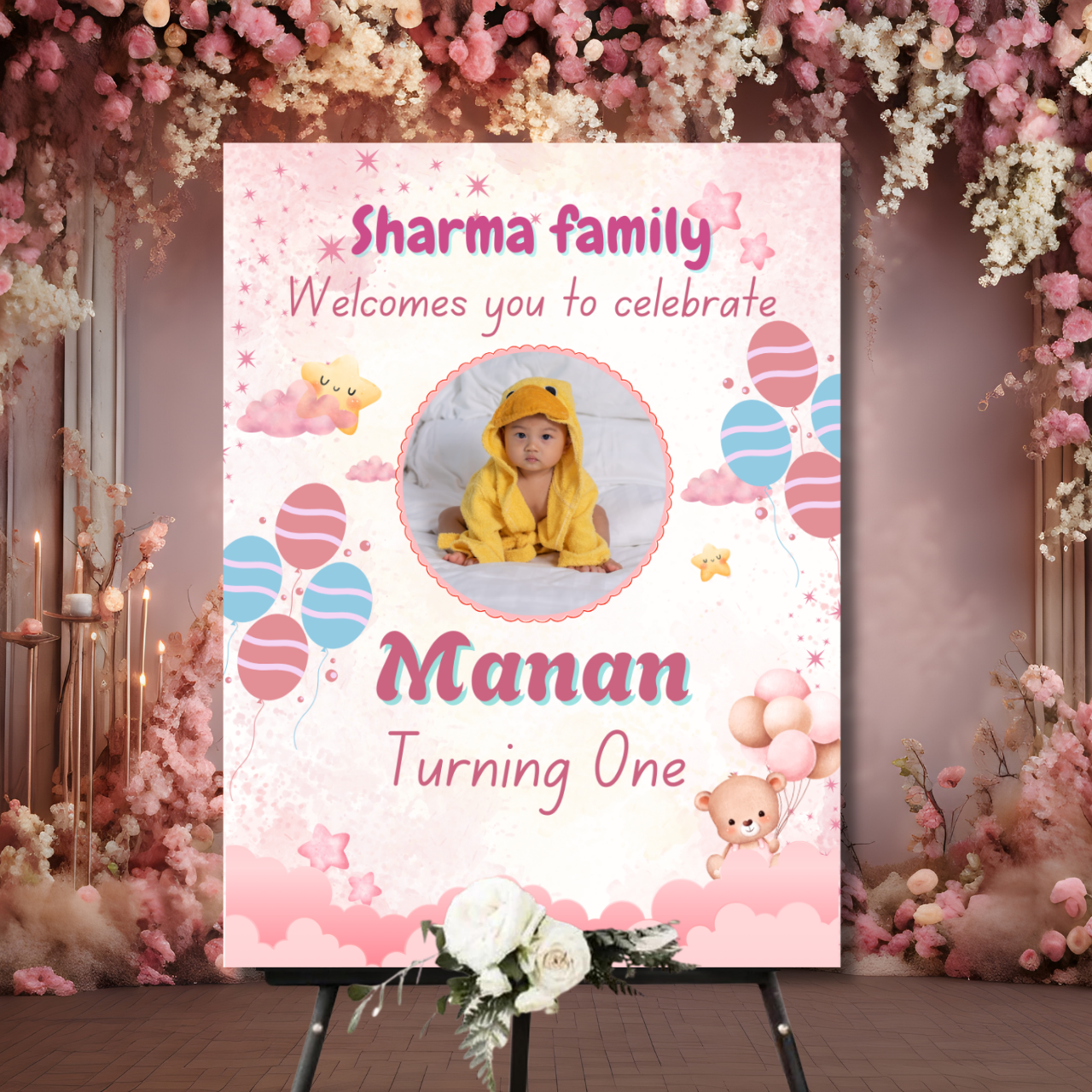 Birthday Welcome Banner - B16 | Chalkboard Banner | Easel Banner