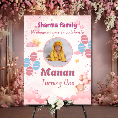 Birthday Welcome Banner - B16 | Chalkboard Banner | Easel Banner