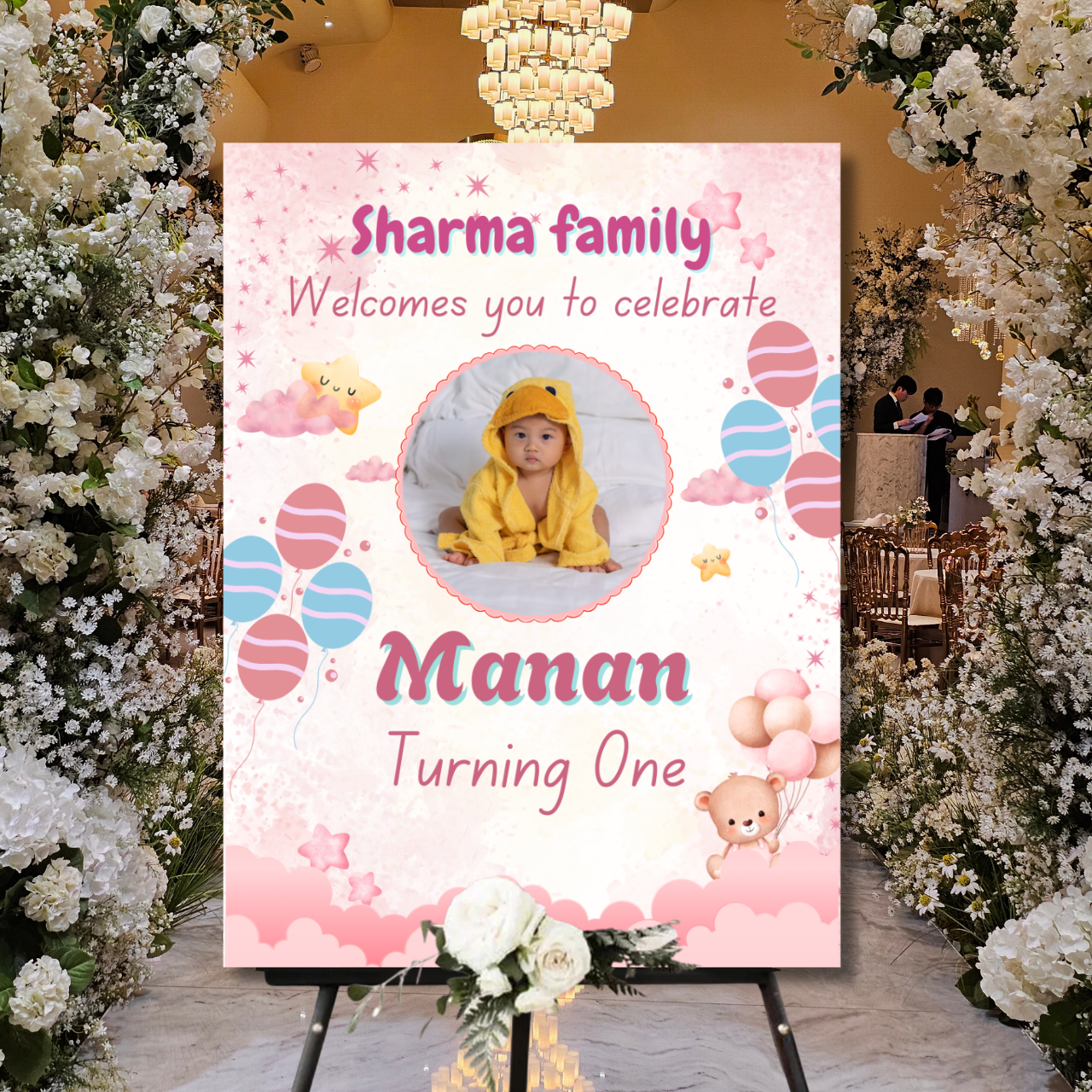 Birthday Welcome Banner - B16 | Chalkboard Banner | Easel Banner
