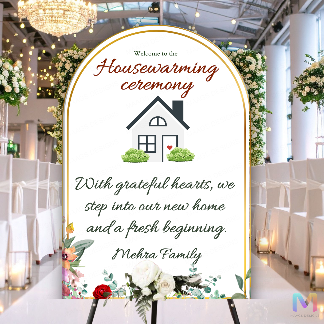 Housewarming Welcome Banner - #G07, Easel Banner