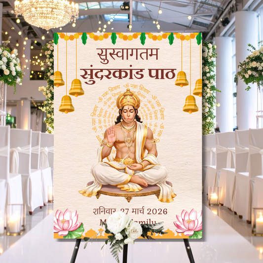 Griha Pravesh Welcome Banner - #G03 | Chalkboard Banner | Easel Banner