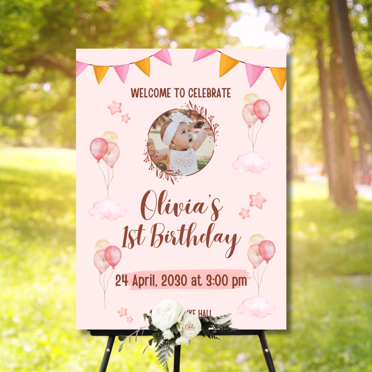 Birthday Welcome Banner - B13 | Chalkboard Banner | Easel Banner