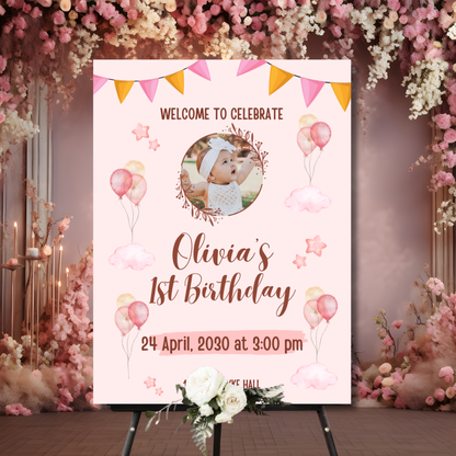 Birthday Welcome Banner - B13 | Chalkboard Banner | Easel Banner