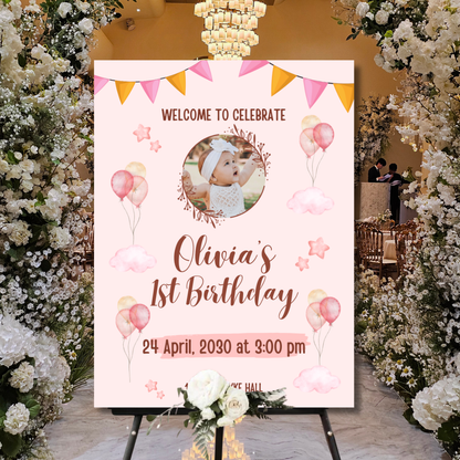 Birthday Welcome Banner - B13 | Chalkboard Banner | Easel Banner