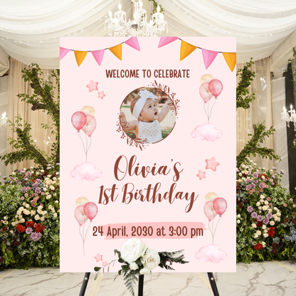 Birthday Welcome Banner - B13 | Chalkboard Banner | Easel Banner