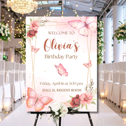 Birthday Welcome Banner - B12 | Chalkboard Banner | Easel Banner