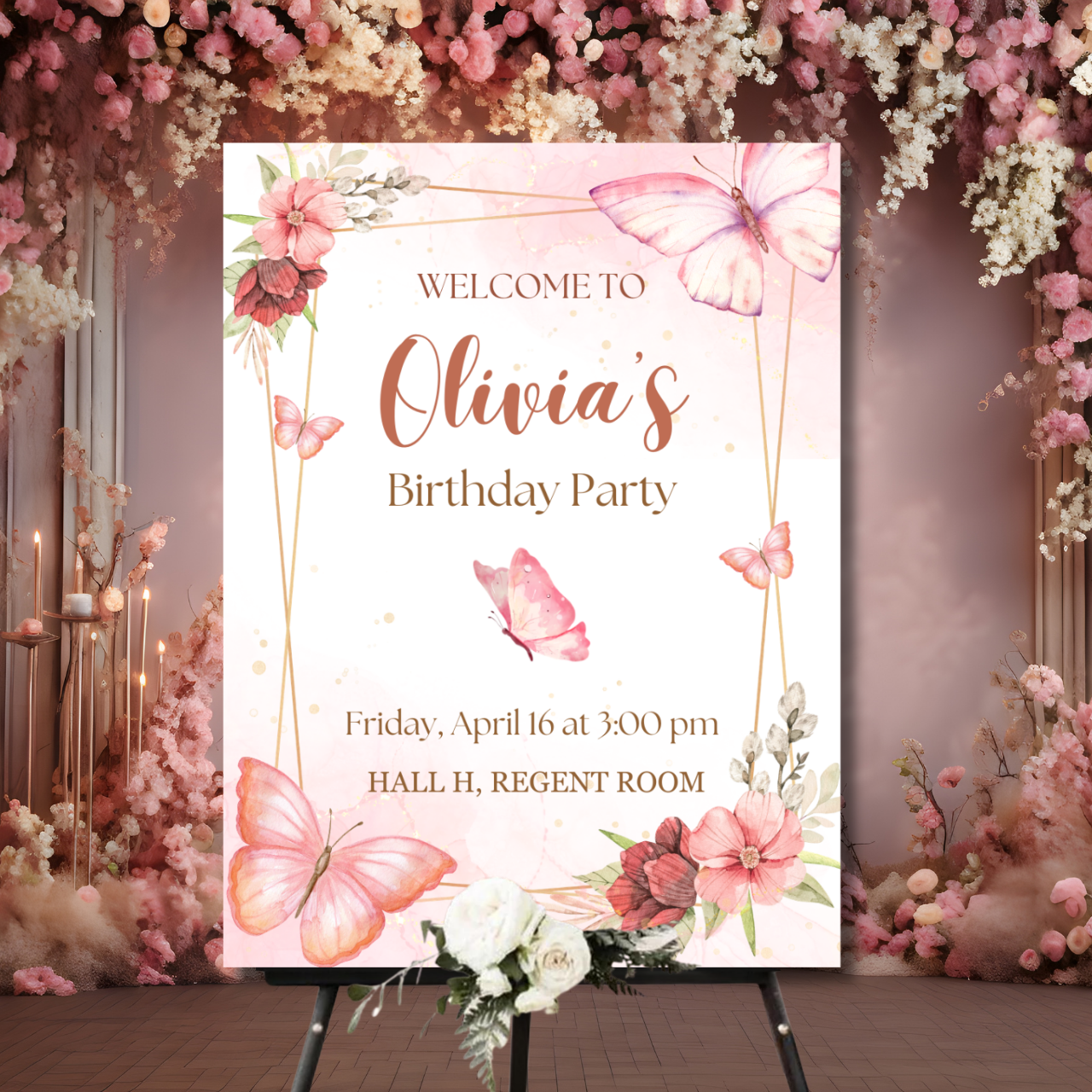 Birthday Welcome Banner - B12 | Chalkboard Banner | Easel Banner