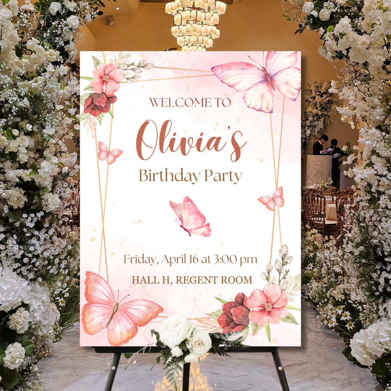 Birthday Welcome Banner - B12 | Chalkboard Banner | Easel Banner