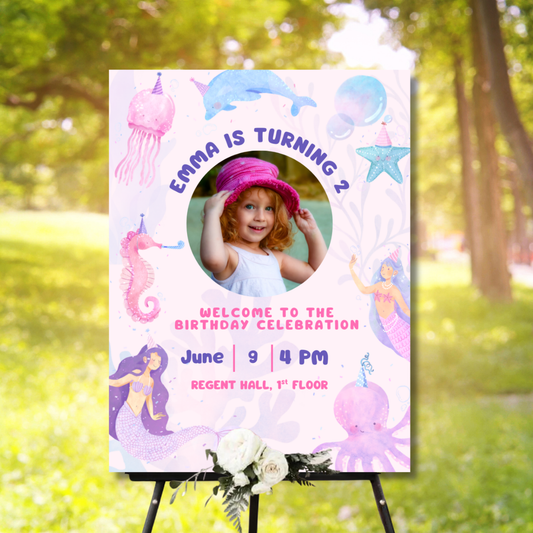 Birthday Welcome Banner - B10 | Chalkboard Banner | Easel Banner