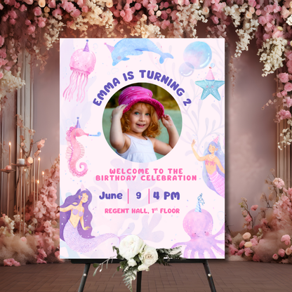 Birthday Welcome Banner - B10 | Chalkboard Banner | Easel Banner