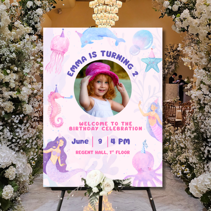 Birthday Welcome Banner - B10 | Chalkboard Banner | Easel Banner