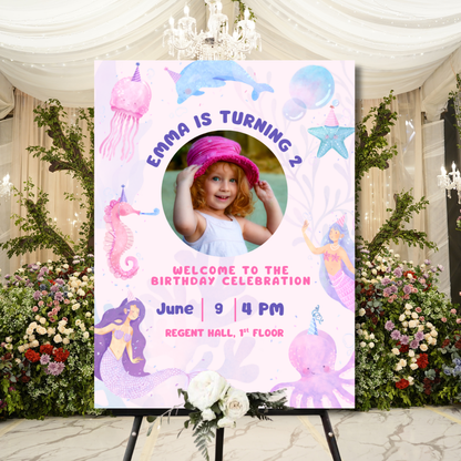 Birthday Welcome Banner - B10 | Chalkboard Banner | Easel Banner