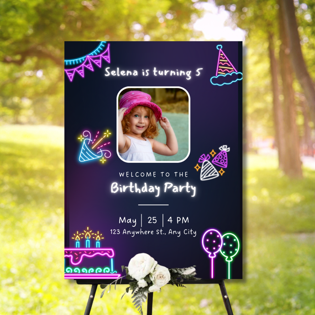 Birthday Welcome Banner - B11 | Chalkboard Banner | Easel Banner