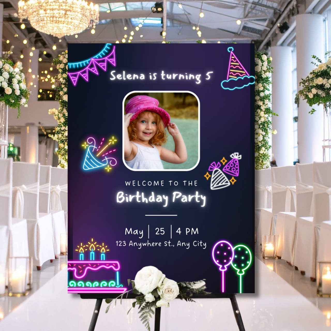 Birthday Welcome Banner - B11 | Chalkboard Banner | Easel Banner
