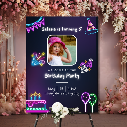 Birthday Welcome Banner - B11 | Chalkboard Banner | Easel Banner