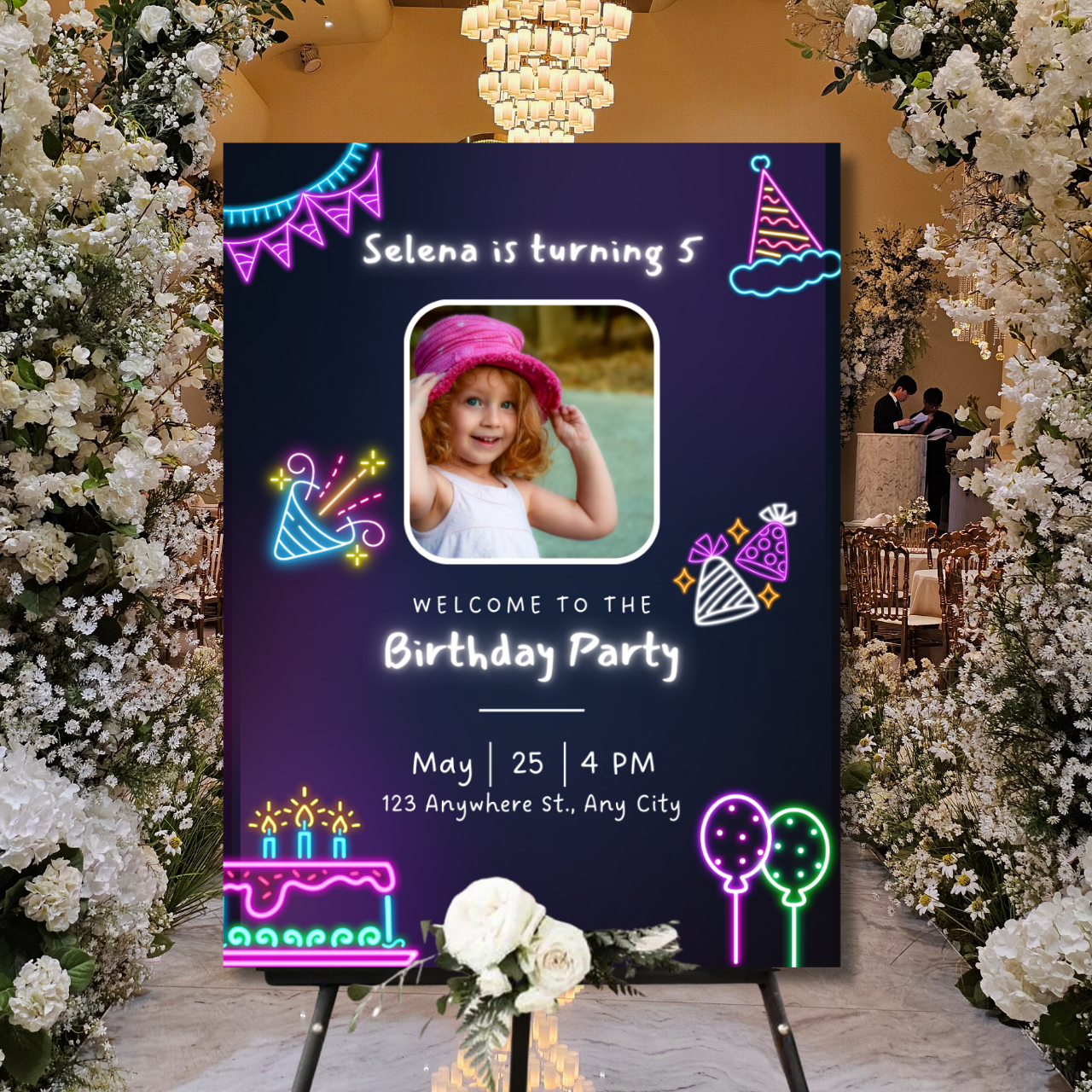 Birthday Welcome Banner - B11 | Chalkboard Banner | Easel Banner