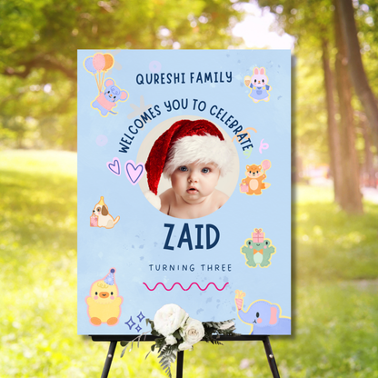 Birthday Welcome Banner - B20 | Chalkboard Banner | Easel Banner