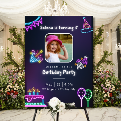 Birthday Welcome Banner - B11 | Chalkboard Banner | Easel Banner