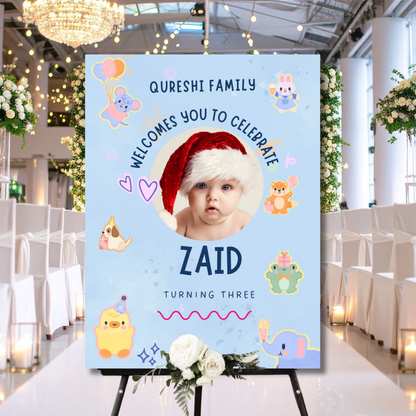 Birthday Welcome Banner - B20 | Chalkboard Banner | Easel Banner