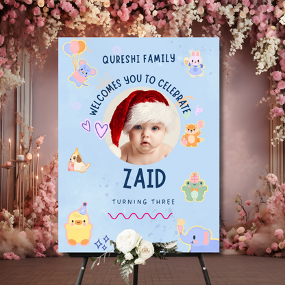 Birthday Welcome Banner - B20 | Chalkboard Banner | Easel Banner