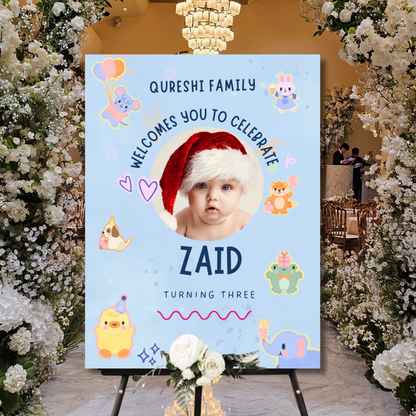 Birthday Welcome Banner - B20 | Chalkboard Banner | Easel Banner