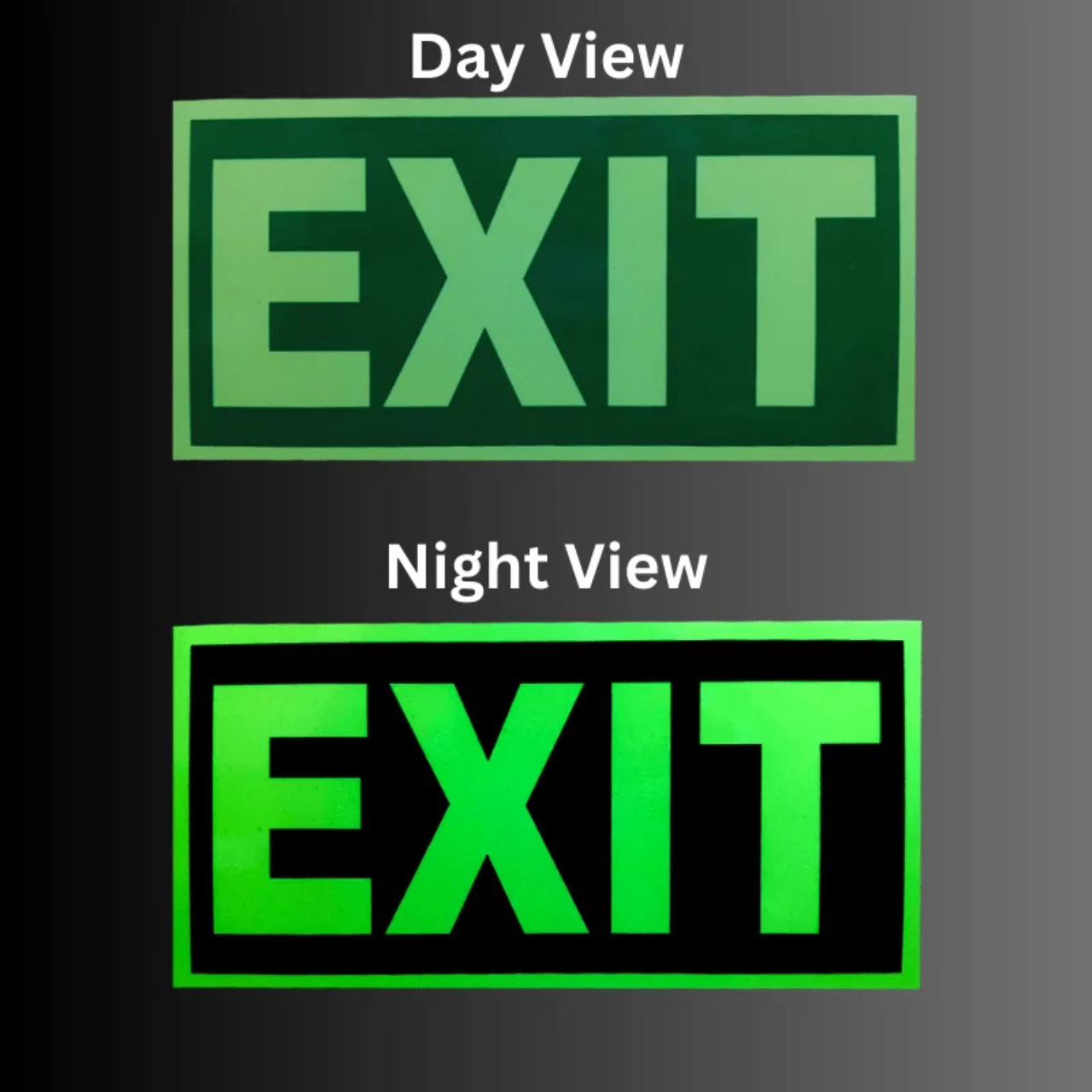 Night Glow Exit Signage (Sunboard)