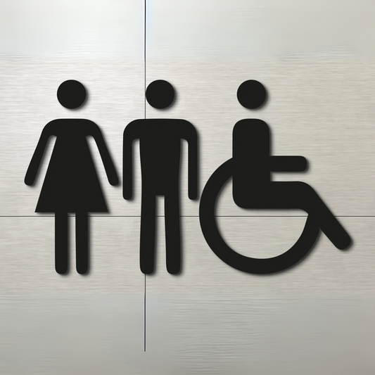 Washroom Signs, Utility Signage, Restroom Signs (Acrylic)