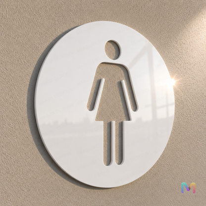 Women Washroom Signs in Acrylic, Restroom Signages