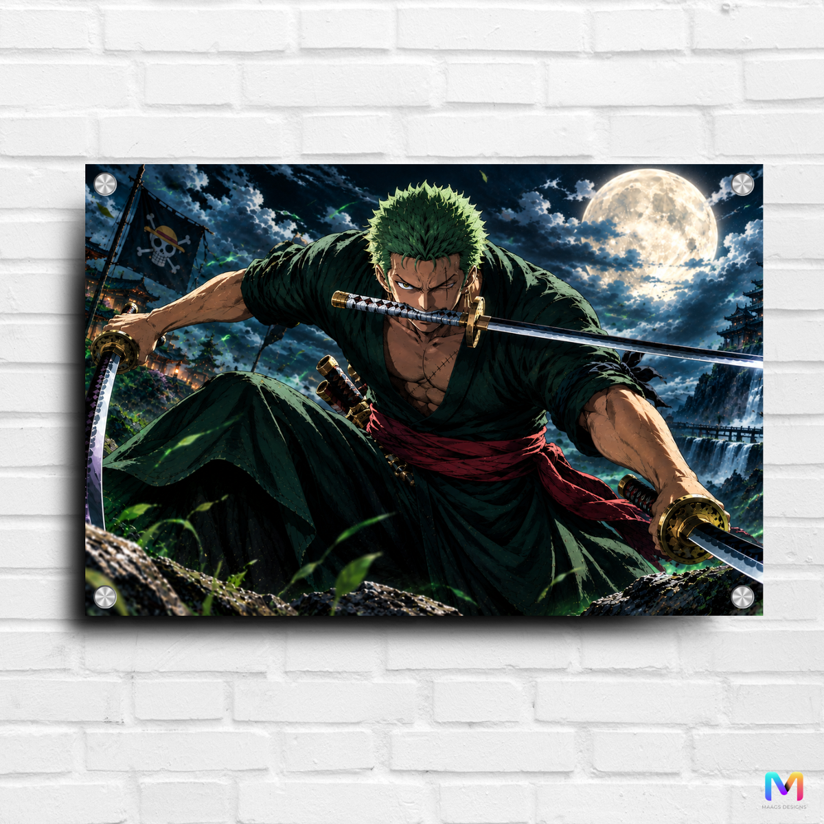 One Piece: Roronoa Zoro - Pirate Hunter - Sword Dance Premium Wall Art