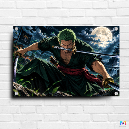 One Piece: Roronoa Zoro - Pirate Hunter - Sword Dance Premium Wall Art