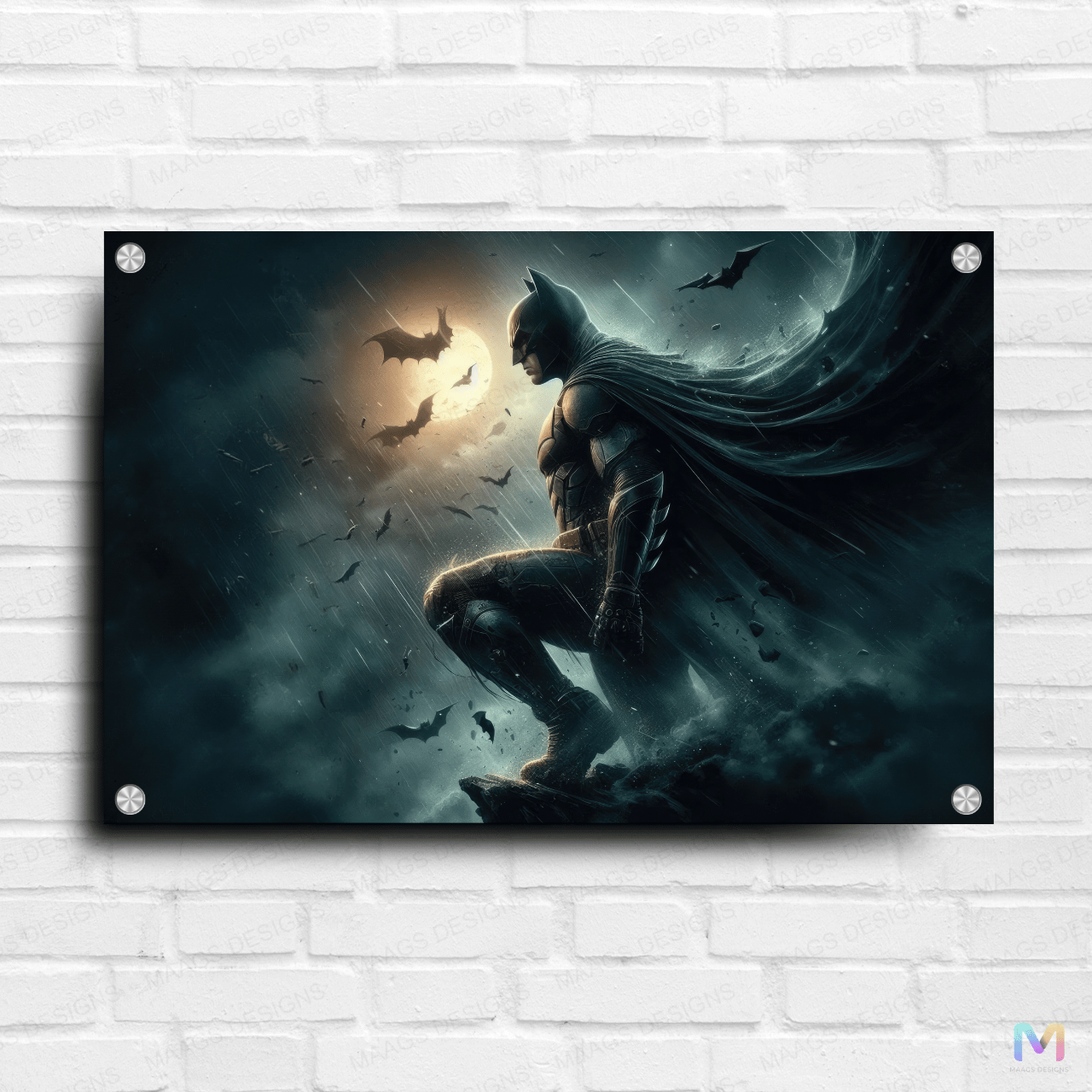 Batman - Midnight Warrior (Premium Acrylic Glass Wall Poster)