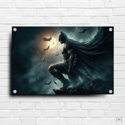 Batman - Midnight Warrior (Premium Acrylic Glass Wall Poster)