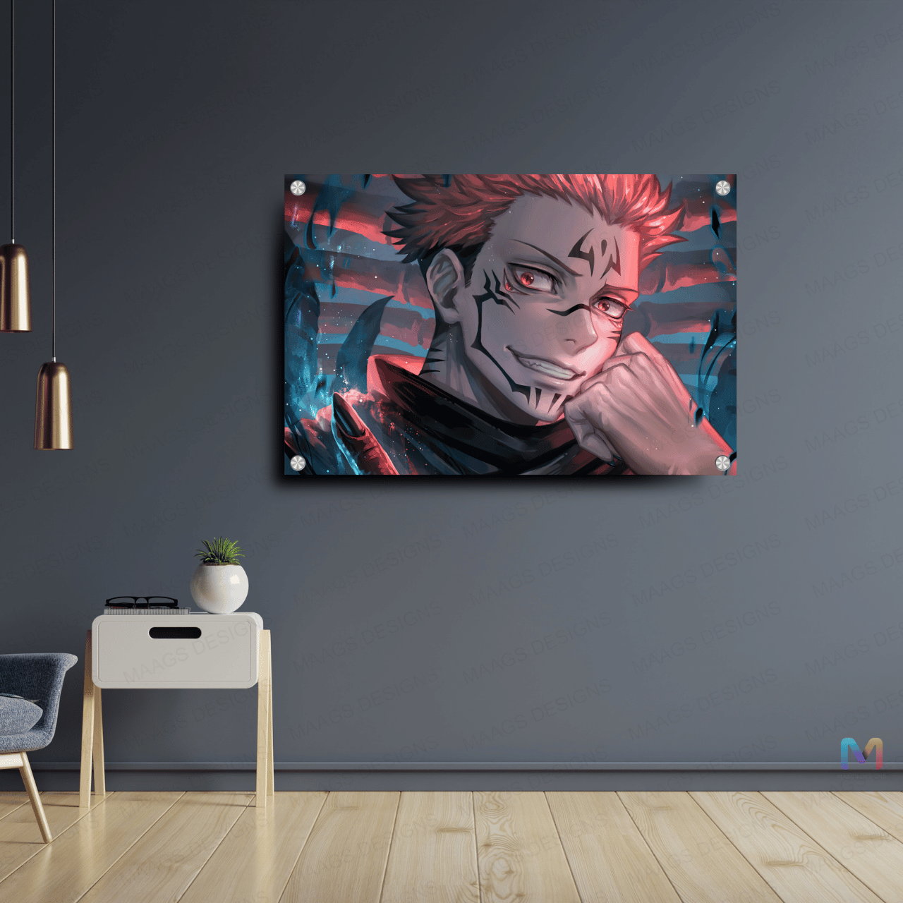 Jujutsu Kaisen - Sakuna (Premium Acrylic Glass Wall Poster)