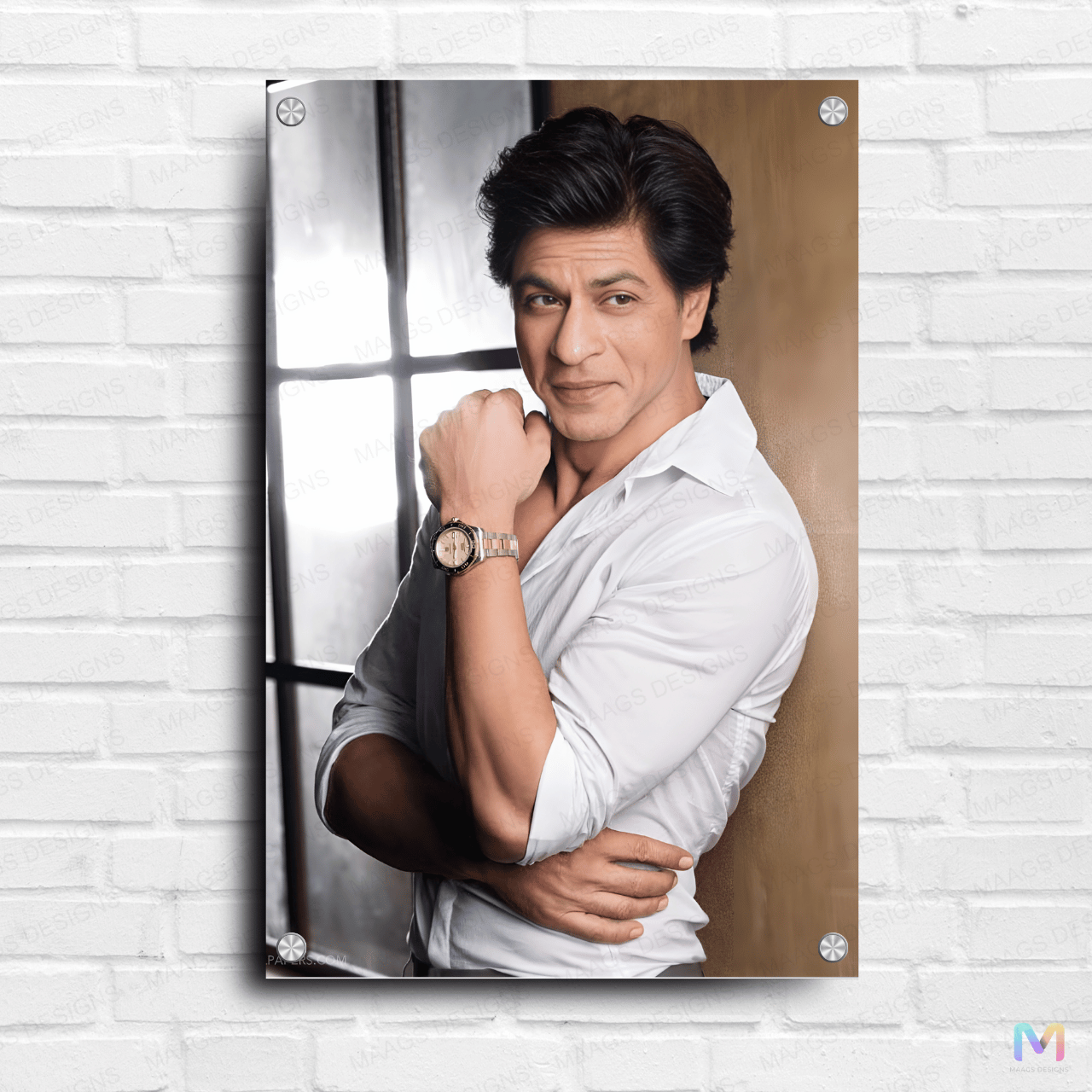 Shahrukh Khan: King of Bollywood (Premium Acrylic Glass Wall Poster)