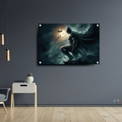 Batman - Midnight Warrior (Premium Acrylic Glass Wall Poster)