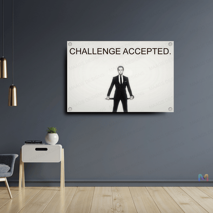 Barney Stinson: Challenge Accepted - How I Met Your Mother (Premium Acrylic Glass Wall Poster)