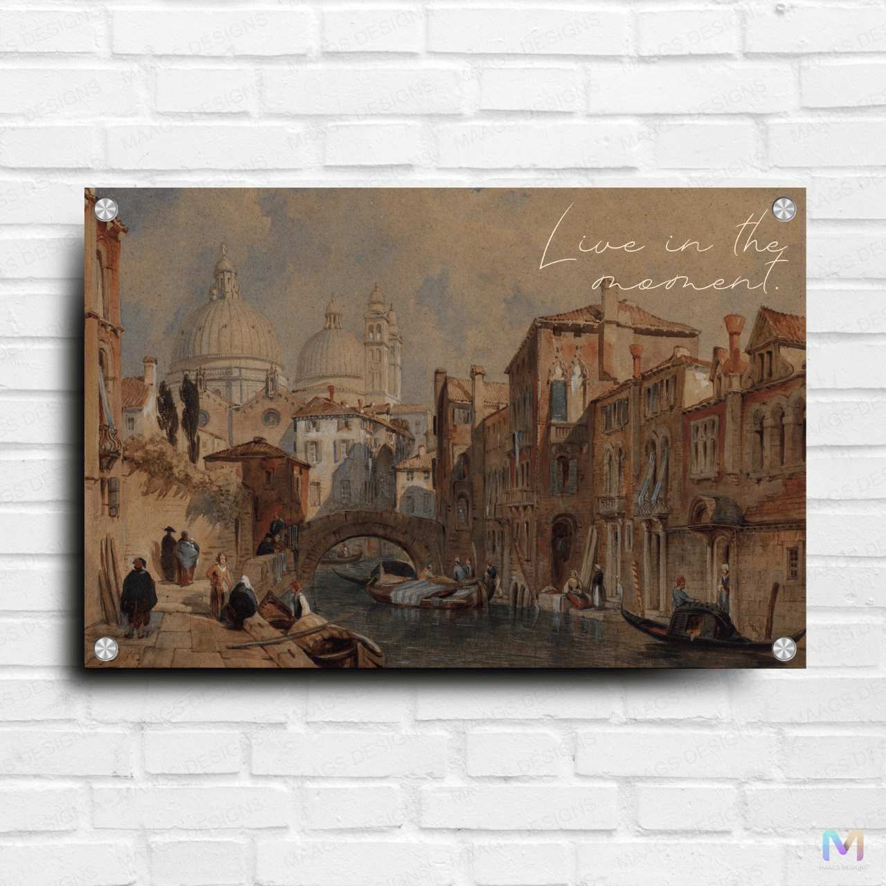 City Landscape Painting (Premium Acrylic Glass Wall Poster) | City Wall Posters