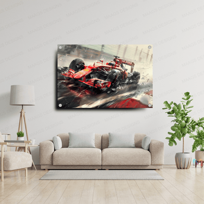 Formula 1 Racing - 2024 Miami Grand Prix Livery (Premium Acrylic Glass Wall Poster) | Formula Car Racing Acrylic Wall Posters