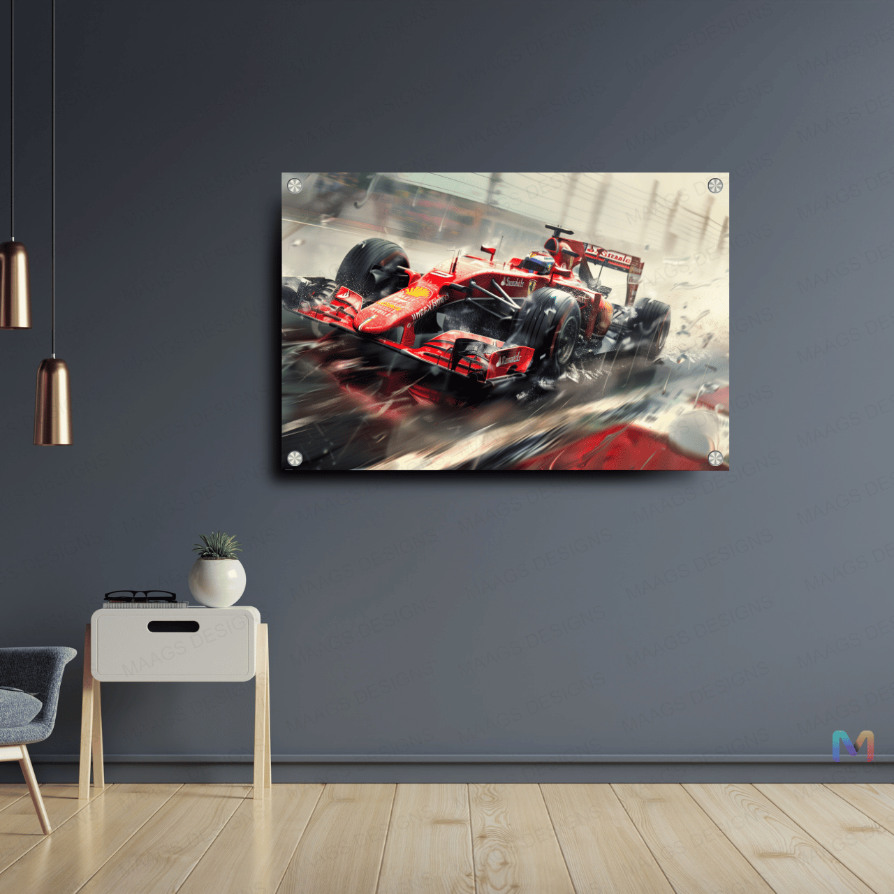 Formula 1 Racing - 2024 Miami Grand Prix Livery (Premium Acrylic Glass Wall Poster) | Formula Car Racing Acrylic Wall Posters